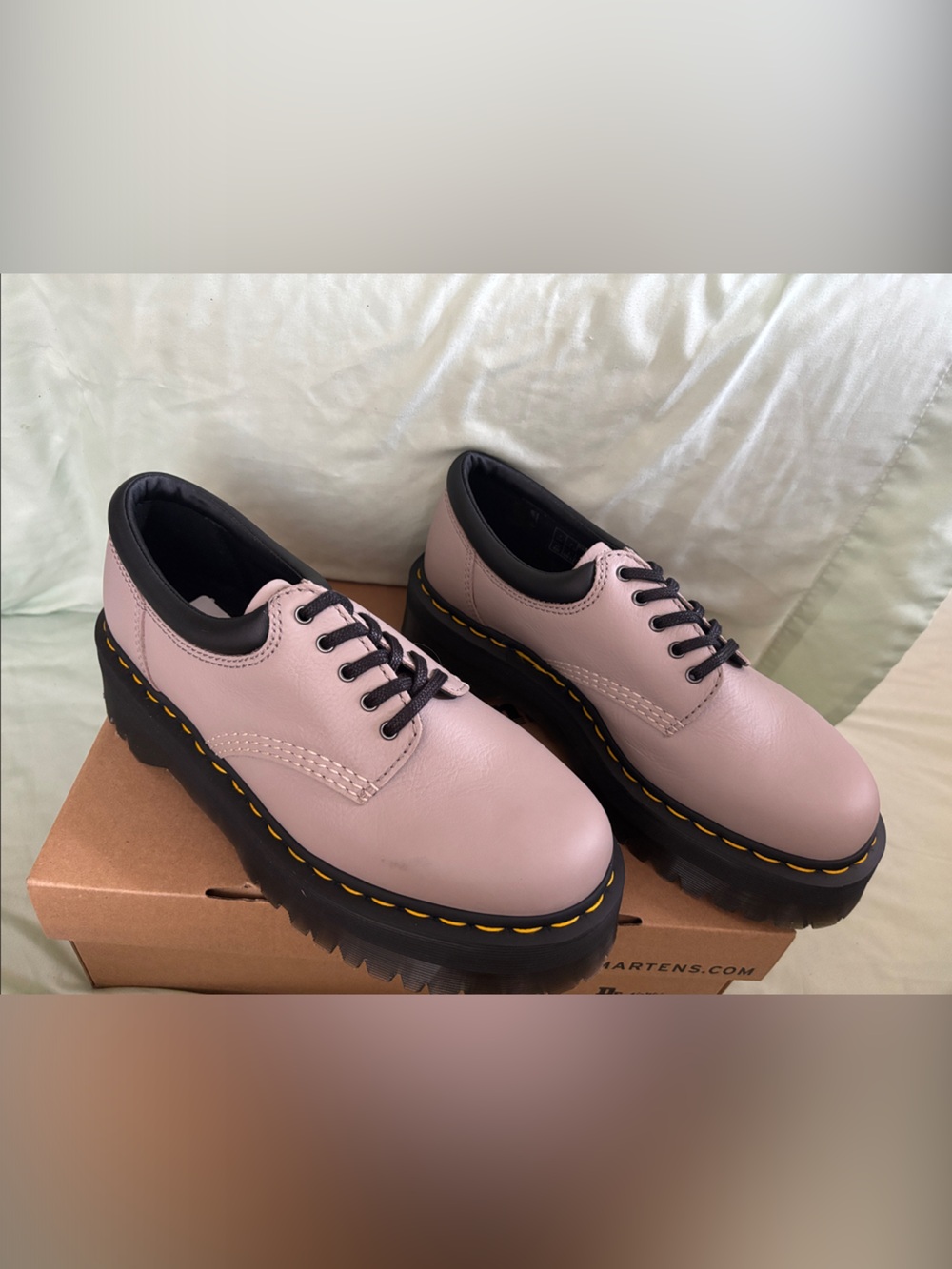 Dr. Martens vintage taupe 1461 Leather Lace-Up Shoes